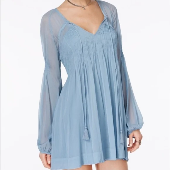 Free People Lini Smocked Dress Size XS - Picture 1 of 15